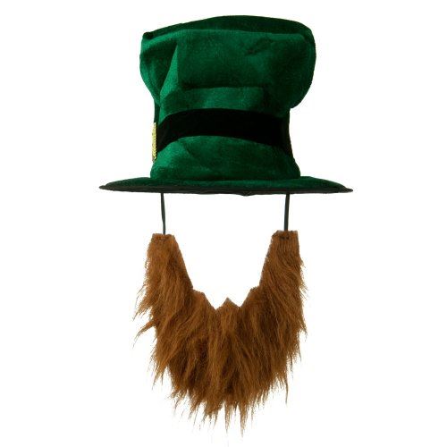 Leprechaun Top Hat - Brown Beard - St Patrick's Day - Costume Accessory - Adult