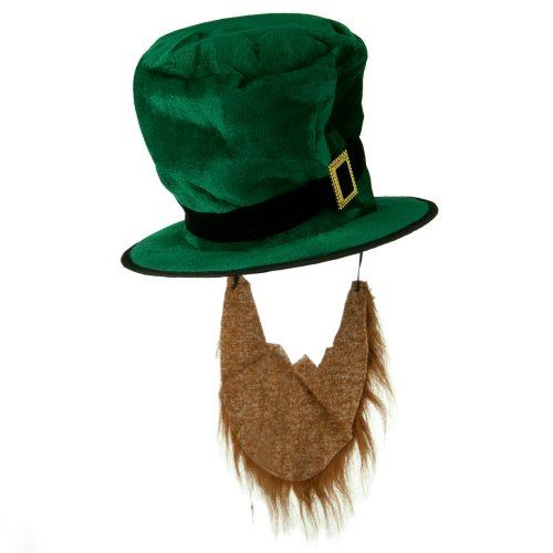 Leprechaun Top Hat - Brown Beard - St Patrick's Day - Costume Accessory - Adult