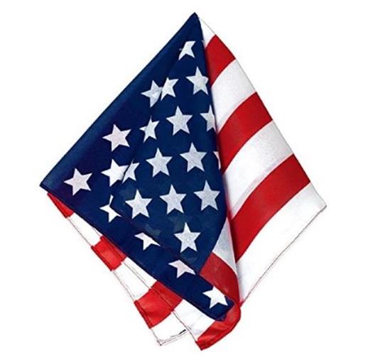 Bandana mit amerikanischer Flagge – 20 x 20 Zoll – 4. Juli – Kostümzubehör