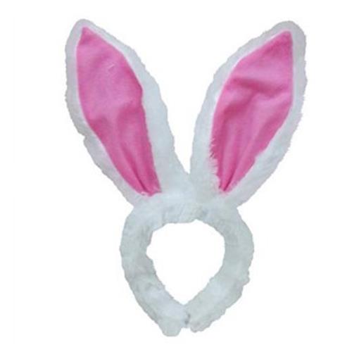 Bunny Ears - Easter - White/Dark Pink - Costume Accessory - Adult Teen Child