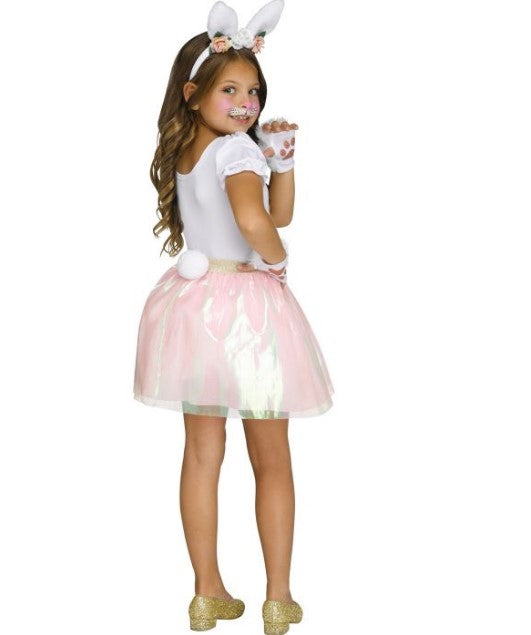 White Bunny Glitter Girl Set - Sparkle - Flowers - Costume Accessories - Child