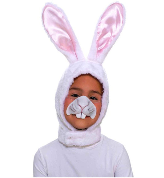 Bunny Rabbit - Hood and Nose Mask - Costume Accessory Set - Child Size