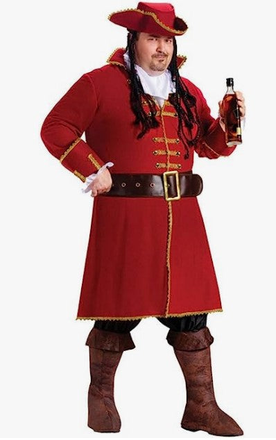Captain Blackheart Pirate - Hook - Morgan - Costume - Men - Plus 6' 2" 300lbs