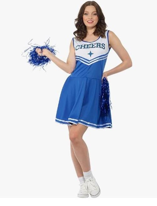 Karnival Costumes Blue High School Cheerleader Uniform Women's Costume X-Large 18-20 Karnival Costumes Blue High School Cheerleader Uniform Women's Costume X-Large 18-20
