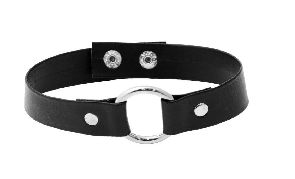 Black O-Ring Choker - Vampire - Punk - Costume Accessory - One Size