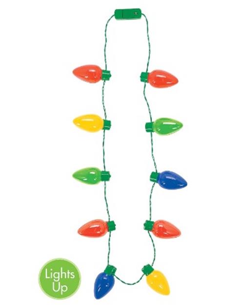 Weihnachts-Leuchthalskette – 30" – LED – Stranger Things – Kostümzubehör