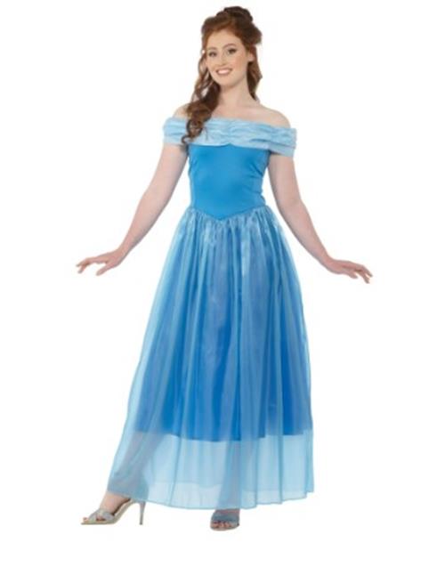 Cinderella Medieval Fairytale Princess - Blue - Costume - Adult - 5 Sizes