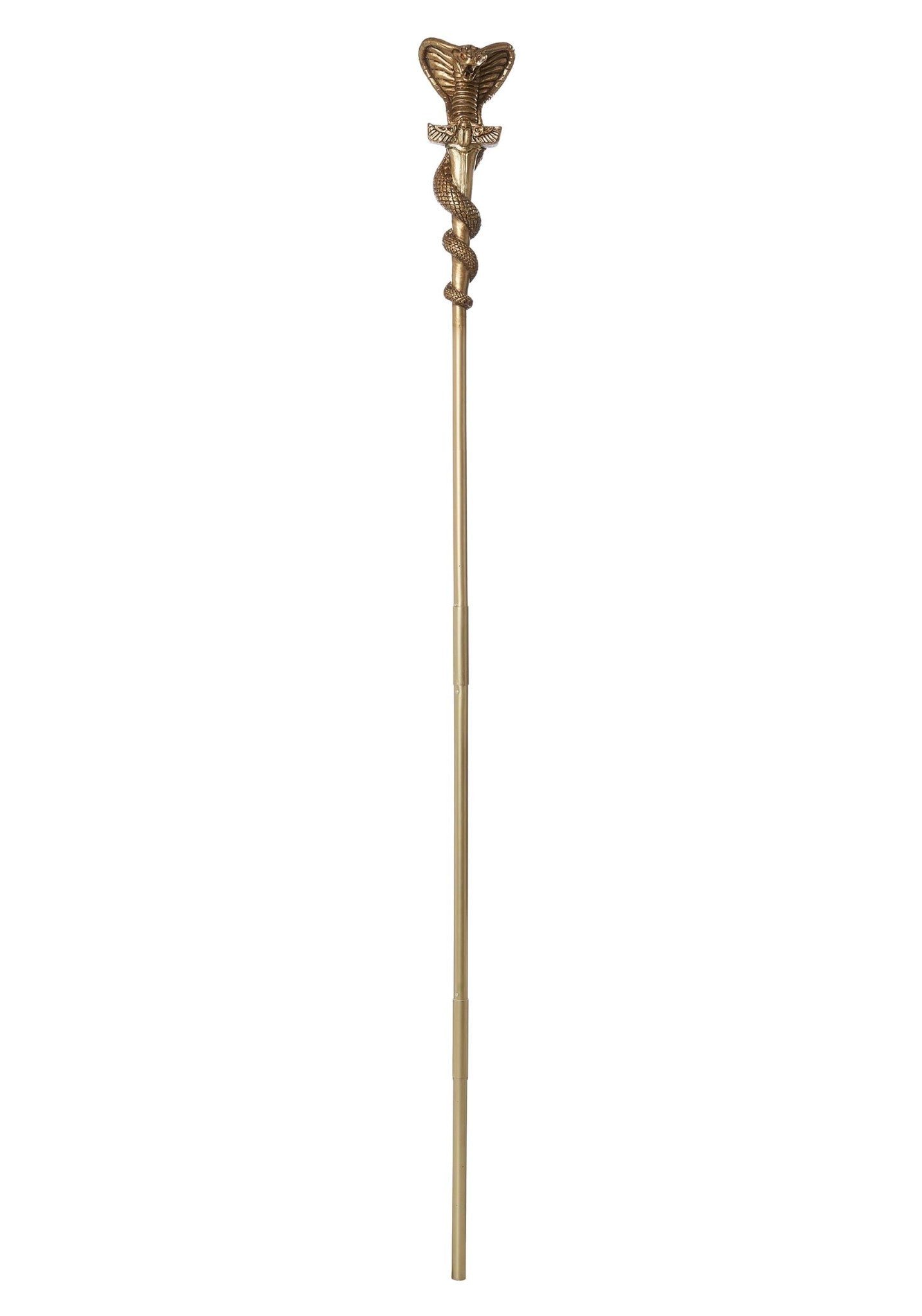 Egyptian Cobra Staff - Gold - 66" - Collapsible - Costume Accessory Prop