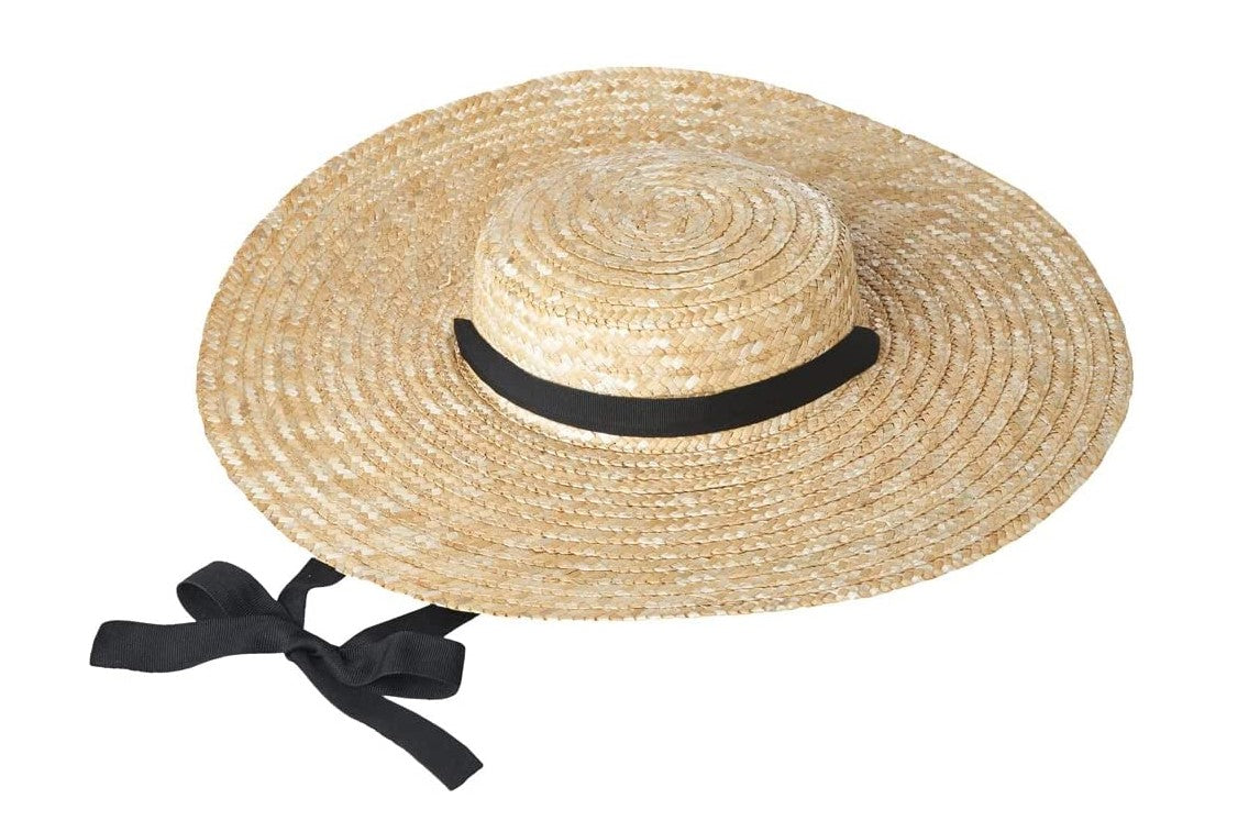 Colonial Frontier Straw Hat - Natural - Costume Accessory - Women - One Size