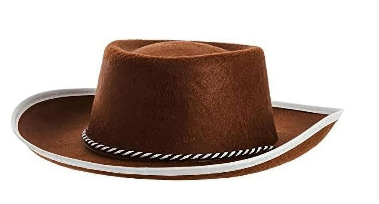 Sombrero de Vaquero - Marrón - Accesorio para Disfraces - Talla Infantil
