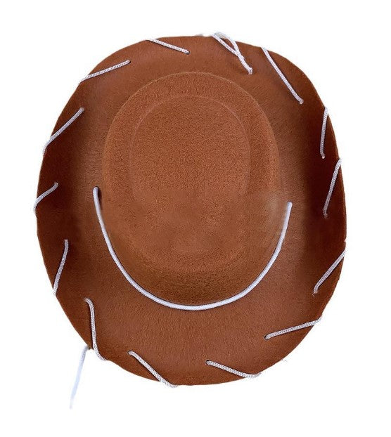 Cowboy Cowgirl Whipstitch Hat - Costume Accessory - Smaller Size - 4 Colors