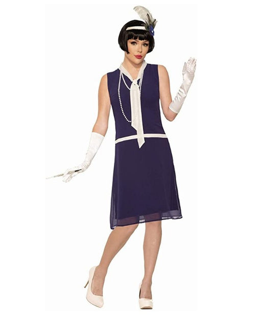 Day Dreaming Daisy - Flapper 1920's - Blue/White - Costume - Women - 3 Sizes