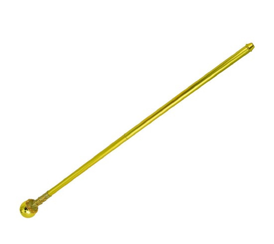 Disco Ball Pimp Cane - Staff - Gold - Costume Accessory - One Size