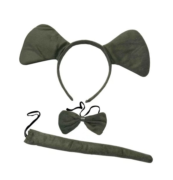 Elephant Ear and Tail Set - Gray - Costume Accessory - One Size