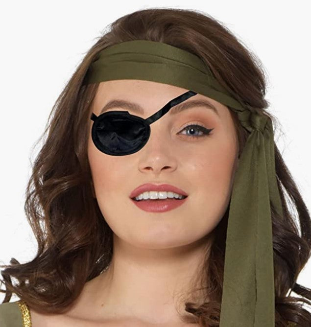 Soft Black Pirate Eye Patch - Unisex - Costume Accessory - All Ages