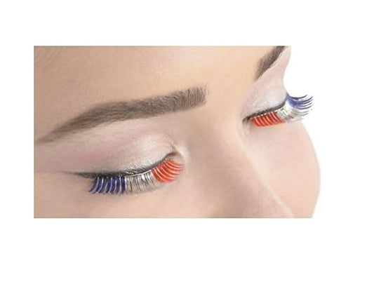 Patriotic Tinsel Eyelashes - 4th of July - Sports - Costume Accessories - Adult