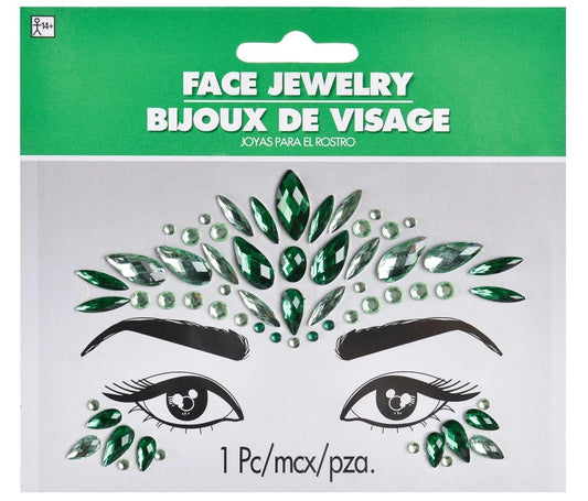 Face & Body Jewels - Green - Leprechaun - St Patrick's Day - Costume Accessory