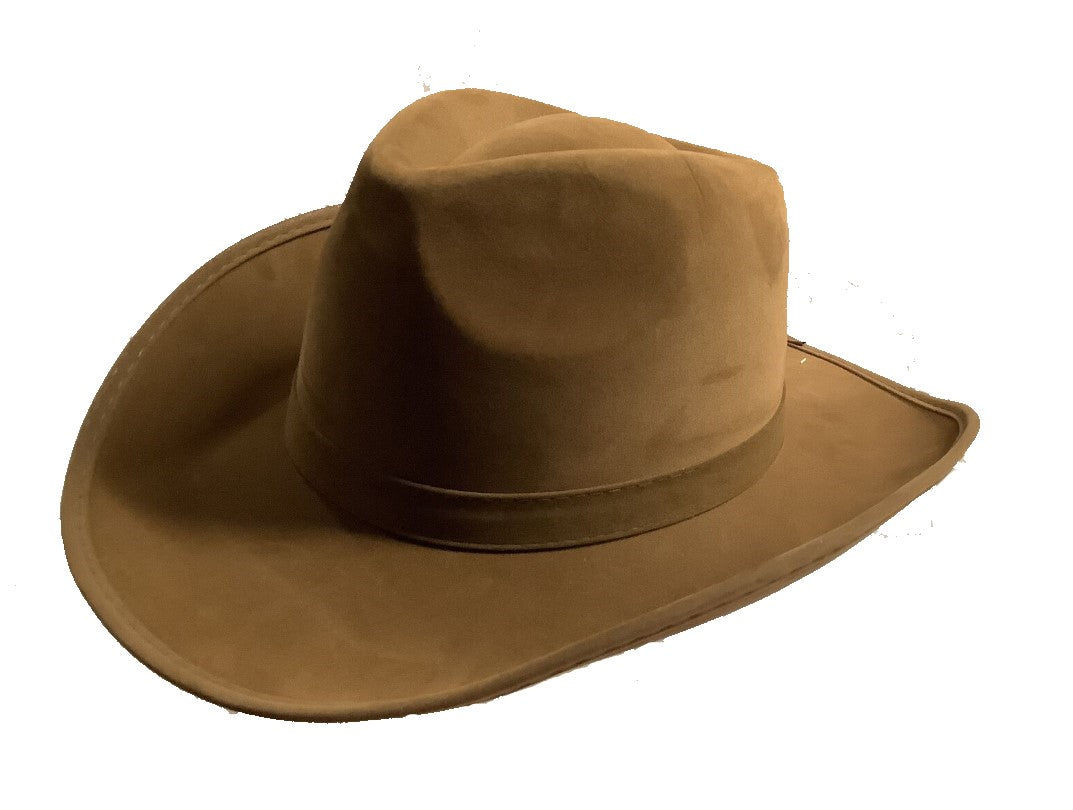 Brown Fedora Hat - Indiana Jones - Leatherlike - Costume Accessory - One Size