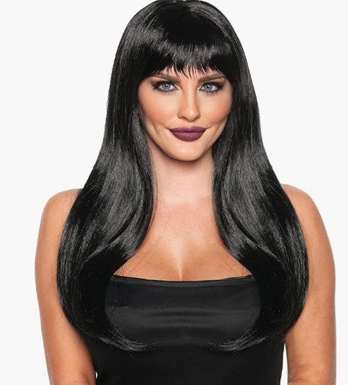 Flirty Wig Wavy Long Bangs Costume Accessory Adult Teen 3 Colors