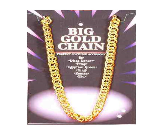 Big Gold Chain - Plastic - 1970's 1980's - Costume Accessory - Teen Adult