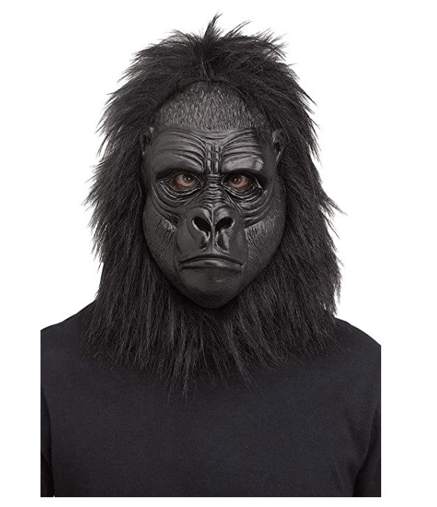 Gorillamaske - Schwarz - Kunstfell - Tier - Kostümzubehör - Erwachsene