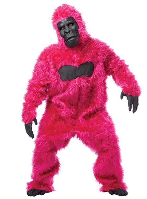 Pink Gorilla Mascot - Faux Fur - Animal - Costume - One Size
