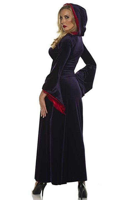 Gothica - Deluxe Hooded Robe - Purple/Red - Costume - Adult - 2 Sizes