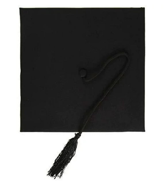Gorro de graduación - Negro - Birrete - Accesorio de disfraz - Adulto adolescente