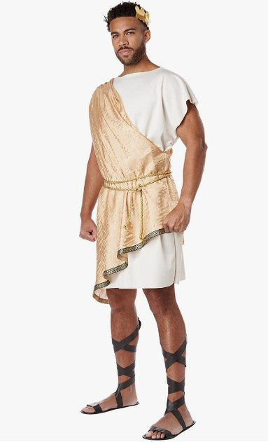 Roman/Greek God - Toga - Cream/Gold - Costume - Adult - LXL