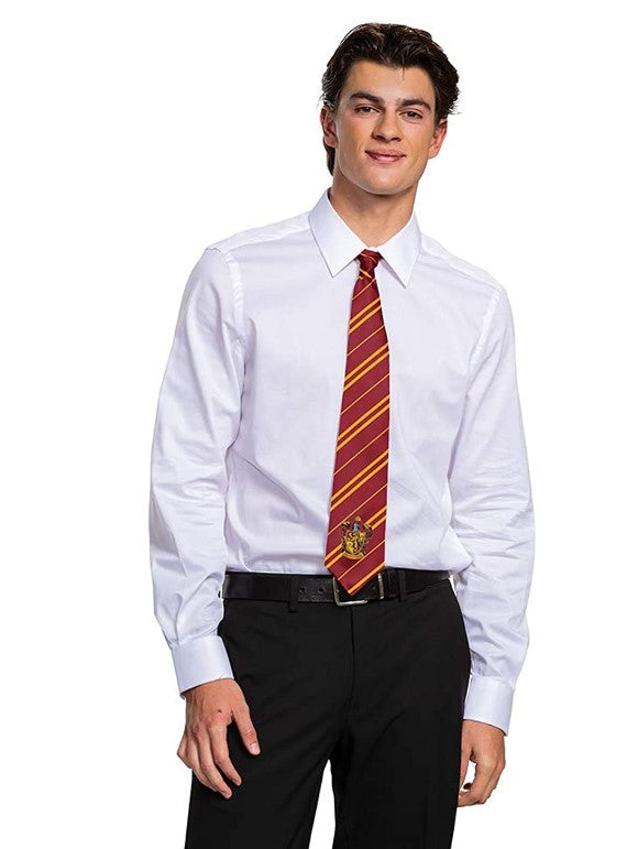 Krawatte des Hauses Gryffindor – 57 Zoll – Kastanienbraun/Gold – Kostümzubehör