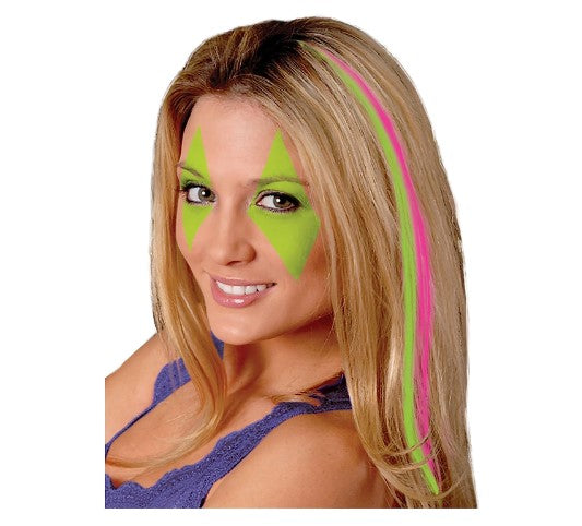 Hair Extension - Clip-In - Neon - 2-Tone - 80's - Costume Accessory - One Size