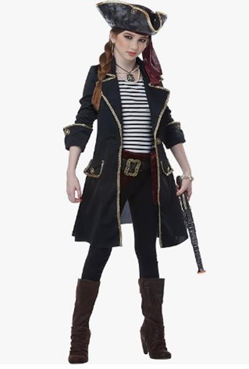 High Seas Pirate Captain - Costume - Girl - 2 Sizes