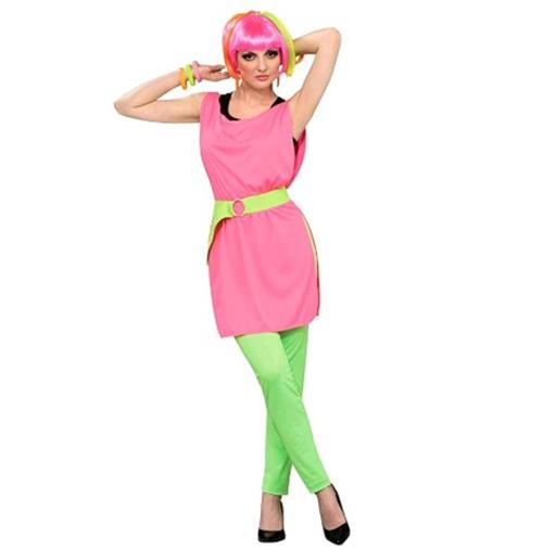 Hot Pink Tunic 1980's Pop Star Costume Women One Size