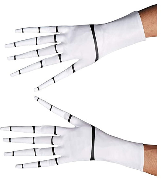 Jack Skellington Gloves - White/Black - Costume Accessories - Adult Teen