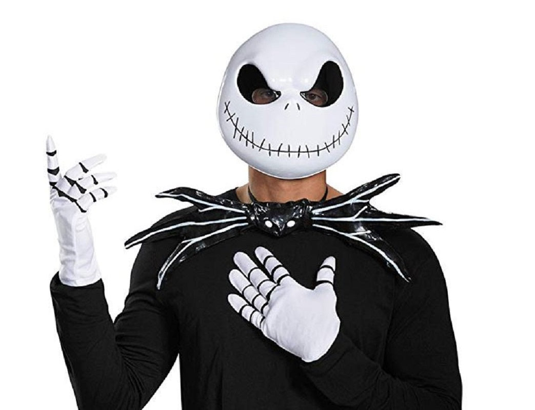 Jack Skellington Kit - Gloves Mask Bow Tie - Costume Accessory Set - One Size