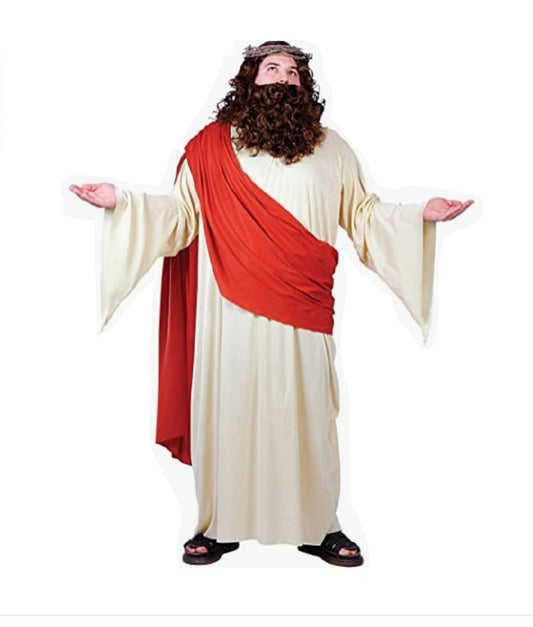 Jesus - Religious - Biblical - Cream/Red - Costume - Men - Plus - 6'2 300 lbs