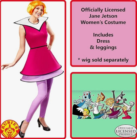 Jane Jetson - Cartoon - Comic - The Jetsons - Costume - Women - 3 Sizes