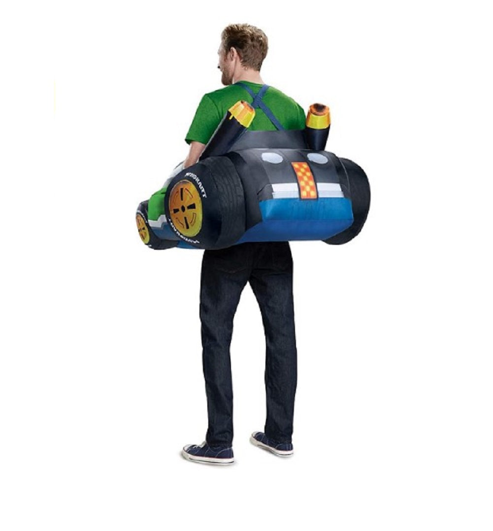Luigi Kart - Verde - Super Mario Bros - Hinchable - Disfraz - Adulto