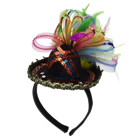 Mini Sombrero Hat Headband - Serape Band - Costume Accessory - Adult Teen