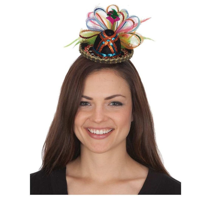 Mini Fiesta Sombrero Hat Headband - Costume Accessory - One Size