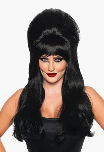 Dark Mistress Wig Elvira Long Black Costume Accessory