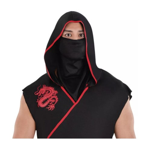 Ninja Assassin - Negro/Rojo - Disfraz - Adulto - 2 tallas