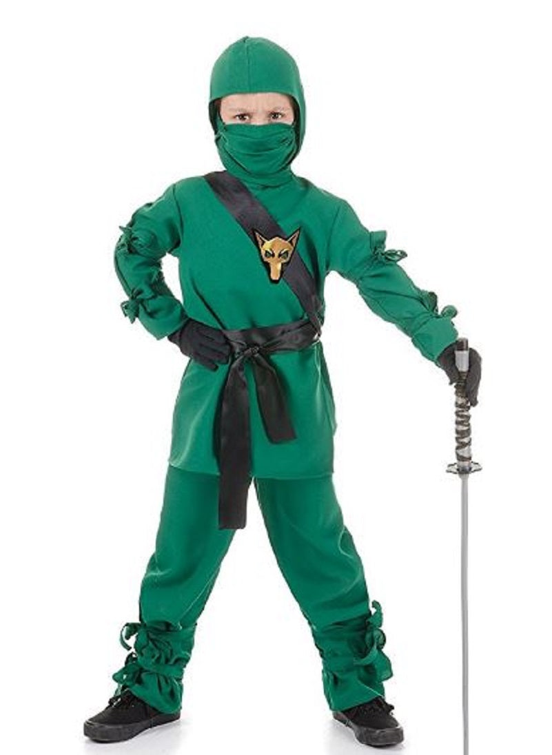 Ninja - Grün - Kostüm - Kind - Groß 12-14