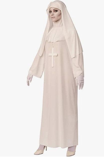White Nun - Horror - Theatrical - Costume - Women White Nun - Horror - Theatrical - Costume - Women