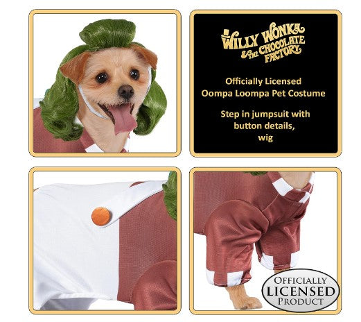 Ooompa Loompa - Willy Wonka - Dog Costume - 4 Sizes