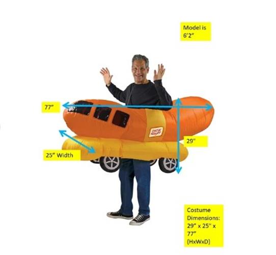 Oscar Mayer Inflatable Wienermobile - Inflatable Costume - Men's Size 42-46