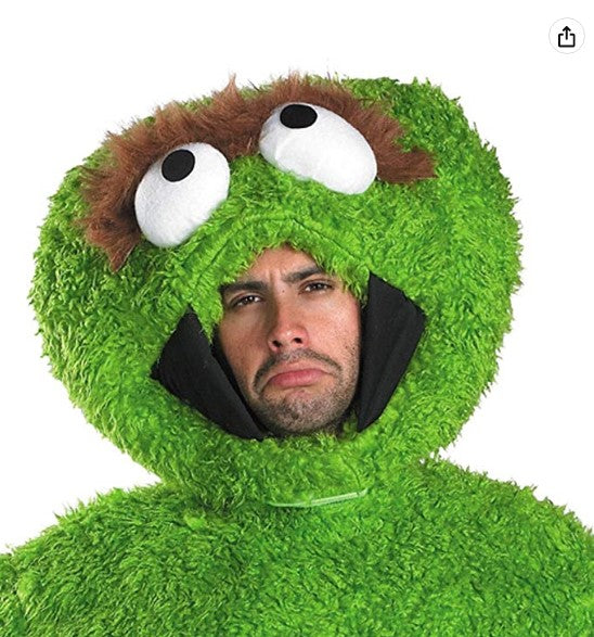 Oscar the Grouch - Sesame Street - Costume - Men - Medium - Chest Size 38-40
