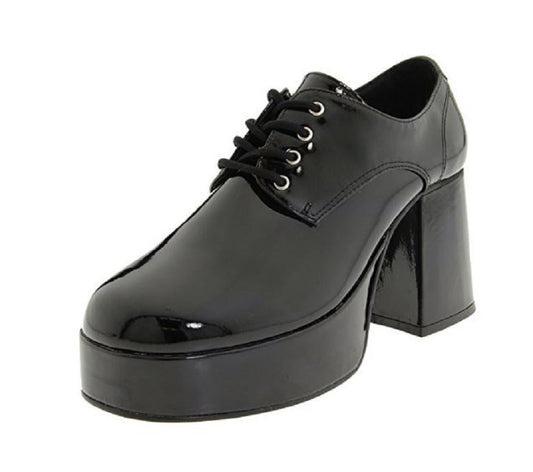 Disco Shoes - Black - 1970s - Platform Oxford - Costume Accessories - 4 Sizes