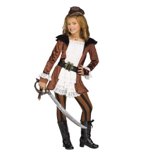 Pacific Pirate Girl - Brown - Costume - Child - Medium 8-10