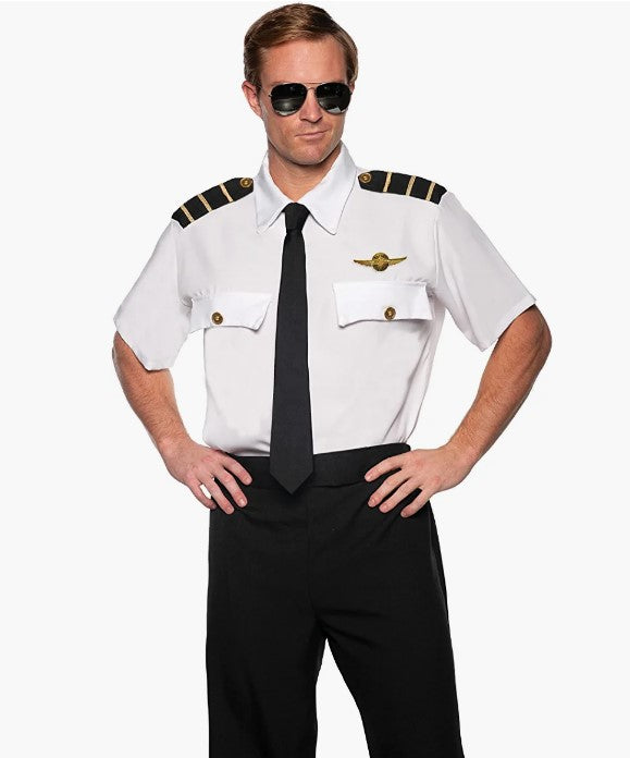 Camisa Piloto PAN AM® - Retro - Disfraz - Adulto - Plus - 2 XL